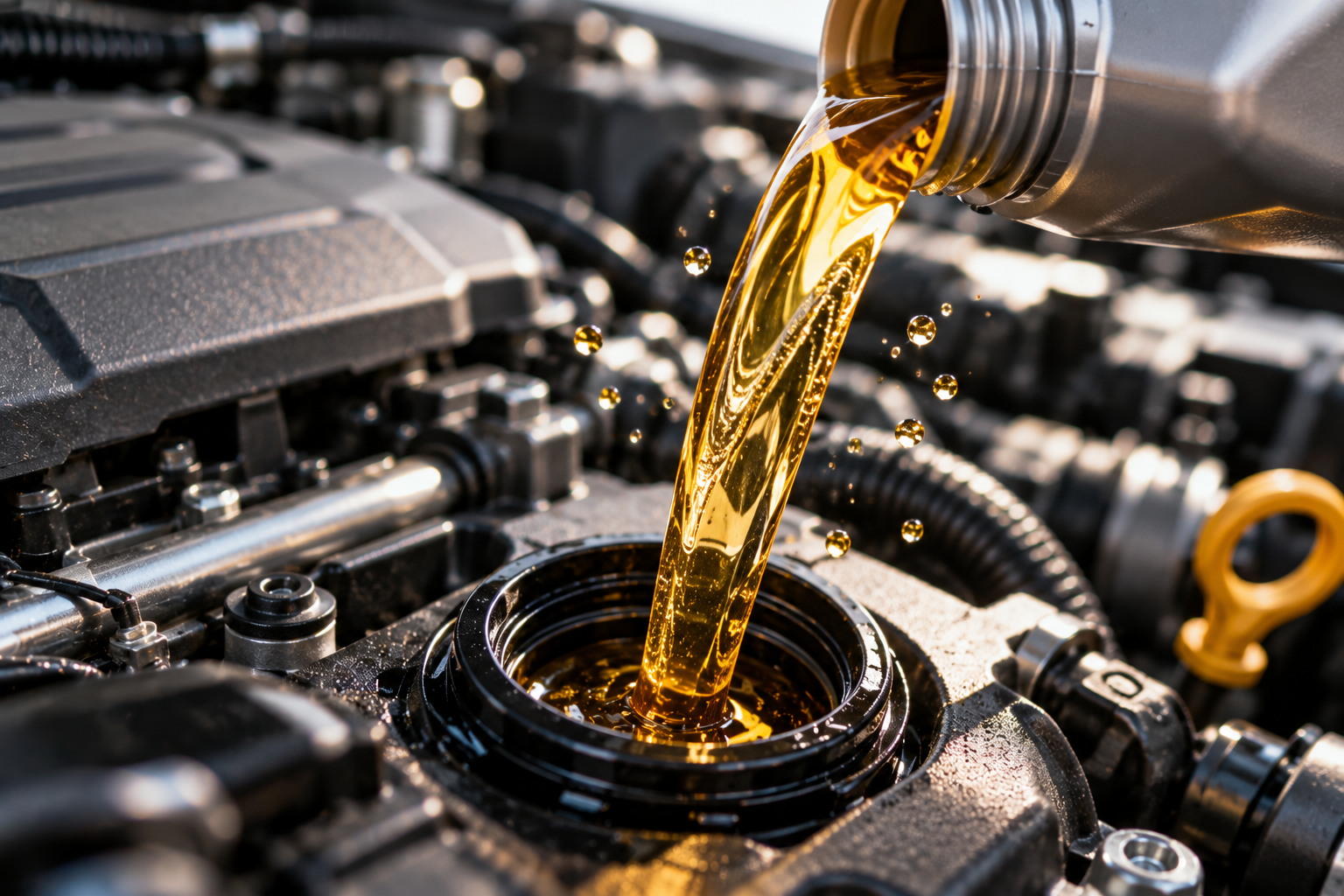 Otomobil motor yağı seviye kontrolü ve sentetik motor yağı değişimi